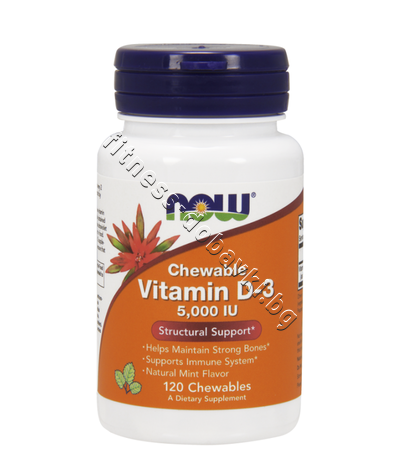 NW-0358 NOW Vitamin D-3 5000 IU, 120 Chewables