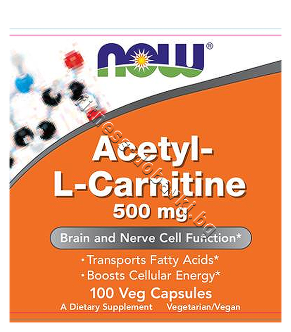 NW-0076 NOW Acetyl-L-Carnitine 500 mg, 100 Caps - изображение 2 от 4