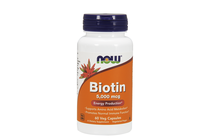   NOW Biotin 5000 mcg, 60 Veg Caps