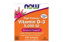   NOW Vitamin D-3 5000 IU, 240 Softgels