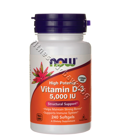 NW-0373 NOW Vitamin D-3 5000 IU, 240 Softgels