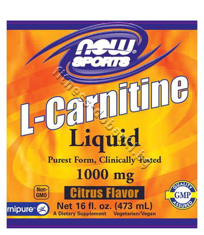 NW-0064 Now L-Carnitine Liquid Citrus 3000 mg, 465 ml