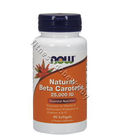 NW-0320 NOW Natural Beta Carotene 25,000 IU, 90 Softgels