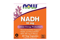   NOW NADH 10 mg + 200 mg Ribose, 60 Veg Caps