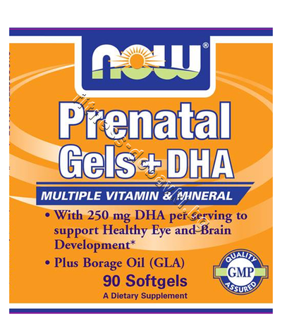 NW-3809 NOW Pre-Natal + DHA, 90 Softgels