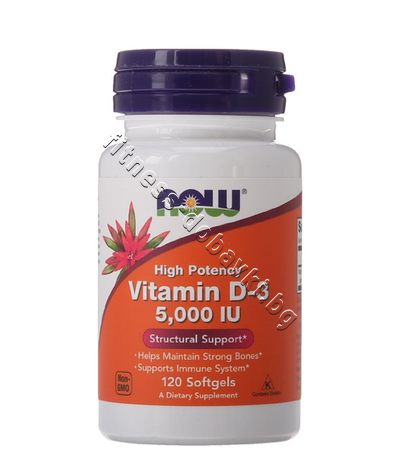 NW-0372 NOW Vitamin D-3 5000 IU, 120 Softgels