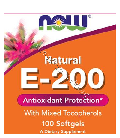 NW-0880 NOW Vitamin E-200 IU MT, 100 Softgels