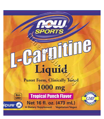 NW-0066 NOW L-Carnitine Liquid Tropical Punch 1000 mg, 465 ml