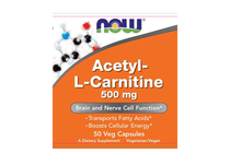 -  NOW Acetyl-L-Carnitine 500 mg, 50 Caps
