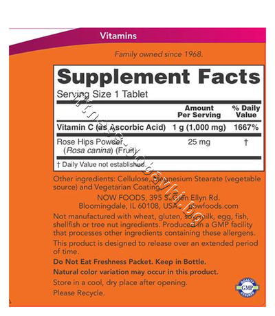 NW-0687 NOW Vitamin C-1000, 250 Tablets