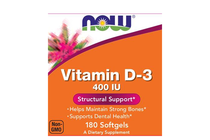   NOW Vitamin D3-400 IU, 180 Softgels
