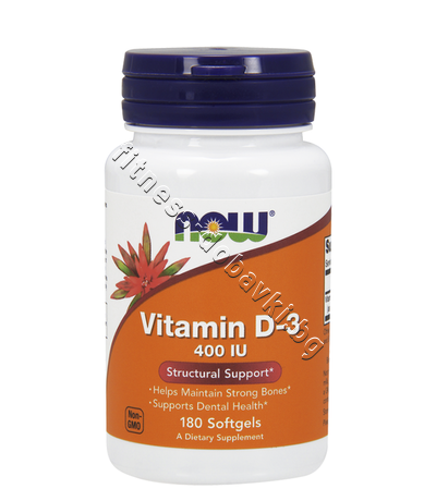 NW-0364 NOW Vitamin D3-400 IU, 180 Softgels