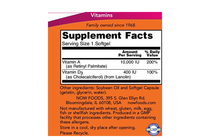   NOW Vitamin A & D 10000/400 IU, 100 Softgels