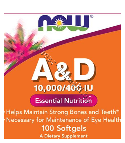 NW-0350 NOW Vitamin A & D 10000/400 IU, 100 Softgels