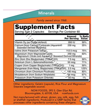 NW-1544 NOW Full Spectrum Minerals, 120 Caps